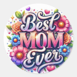 beste moeder ronde sticker