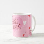 Beste Moeder Roze Hart Mok (Voorkant rechts)