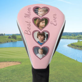 Beste Moeder Roze Harten Kinder Fotocollage Golfheadcover