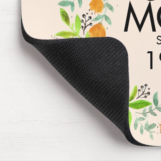 Beste moeder sinds Waterverf Floral Mousepad Muismat (Hoek)