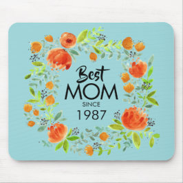 Beste moeder sinds Waterverf Floral Mousepad Muismat