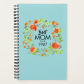 Beste moeder sinds Waterverf Floral Planner (Voorkant)