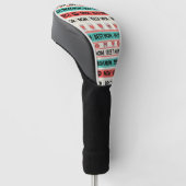 Beste Moeder Strips Hartjes Retro Grafisch Golfheadcover (Schuin)