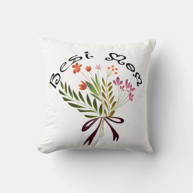 Beste moeder T-Shirt Kussen (Voorkant)