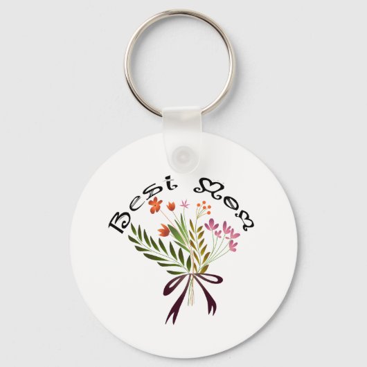 Beste moeder T-Shirt Sleutelhanger (Voorkant)