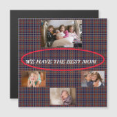 Beste Moeder Tartan Schotse Ruit Herinneringscolla (Voorkant / Achterkant)
