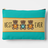 Beste Moeder Teddy Bears Grote Accessoire Pouch Etui (Voorkant)