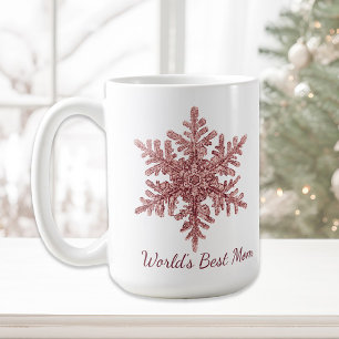 Beste moeder ter wereld Bourgondië Snowflake Koffiemok