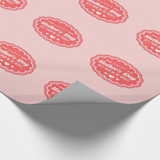 Beste moeder ter wereld cadeaupapier (Hoek)