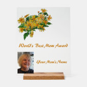 Beste moeder ter wereld Daisy Award Acryl Bord (Voorkant)