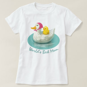 Beste moeder ter wereld - Duck Mam en Baby T-Shirt