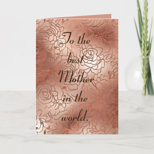 Beste moeder ter wereld feestdagen kaart (Voorkant)