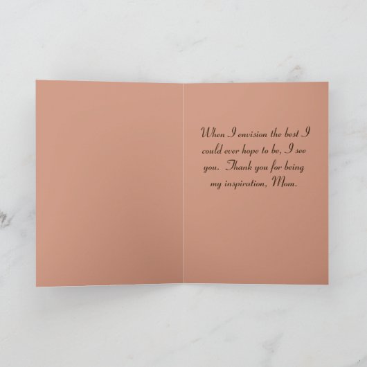 Beste moeder ter wereld feestdagen kaart (Binnen)