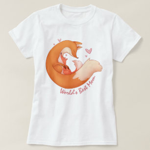 Beste moeder ter wereld - Fox Mam en Baby T-Shirt
