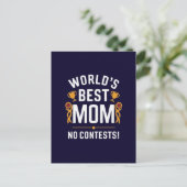 Beste moeder ter wereld, geen discussie briefkaart (Staand voorkant)