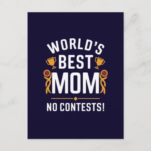 Beste moeder ter wereld, geen discussie briefkaart (Voorkant)