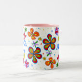 Beste moeder ter wereld geïllustreerd tweekleurige koffiemok (Center)