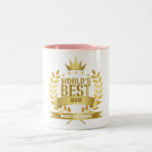 Beste Moeder ter Wereld Goud Tweekleurige Koffiemok