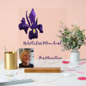 Beste moeder ter wereld Iris Award Acryl Bord (Huwelijk)