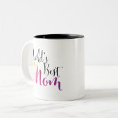 Beste moeder ter wereld (kleurrijk) tweekleurige koffiemok (Voorkant links)