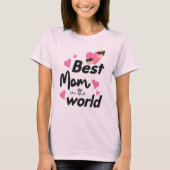 Beste moeder ter wereld - Lichtroze T-shirt (Voorkant)