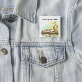 Beste moeder ter wereld met eend en eendjes vierkante button 5,1 cm (In situ)