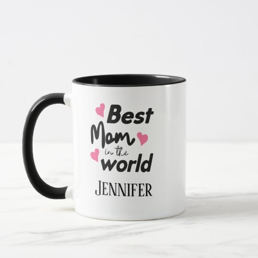 Beste moeder ter wereld met naam en foto mok (Links)