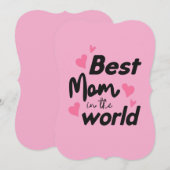 Beste Moeder Ter Wereld : Moederdag Collectie 4 Feestdagenkaart (Voorkant / Achterkant)