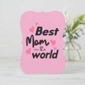 Beste Moeder Ter Wereld : Moederdag Collectie 4 Feestdagenkaart (Staand voorkant)