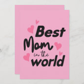 Beste Moeder Ter Wereld : Moederdag Collectie 4 Feestdagenkaart (Voorkant / Achterkant)