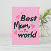 Beste Moeder Ter Wereld : Moederdag Collectie 4 Feestdagenkaart (Staand voorkant)