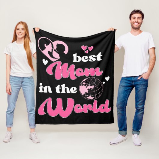 Beste moeder ter wereld Moederdag Fleece Deken (In situ)