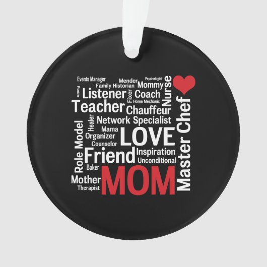 Beste moeder ter wereld - Moederdag of verjaardag Ornament (voorkant)