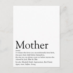 Beste Moeder Ter Wereld Ooit, Ma, Moeder Definitie Briefkaart