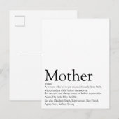 Beste Moeder Ter Wereld Ooit, Ma, Moeder Definitie Briefkaart (Voorkant / Achterkant)