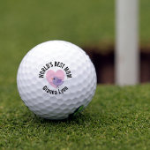 Beste Moeder Ter Wereld Roze Hart Met Monogram Golfballen