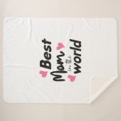 Beste moeder ter wereld Sherpa Blanket Throw (Voorkant (horizontaal))