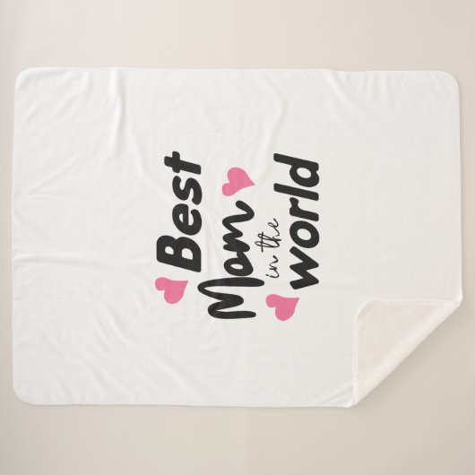 Beste moeder ter wereld Sherpa Blanket Throw (Voorkant (horizontaal))