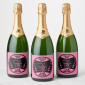 Beste moeder ter wereld sparkling wijnetiket (Flessen)