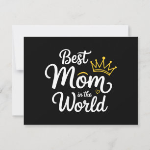 Beste Moeder Ter Wereld T-shirt Vrouwen Beste Moed Feestdagenkaart