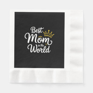 Beste Moeder Ter Wereld T-shirt Vrouwen Beste Moed Servet
