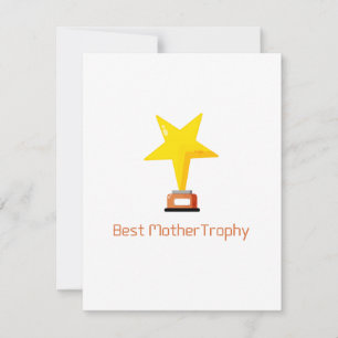Beste Moeder Trofee op een Moederdagkaart Feestdagenkaart