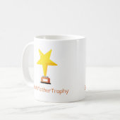 Beste moeder trofie op een koffiemok (Voorkant links)