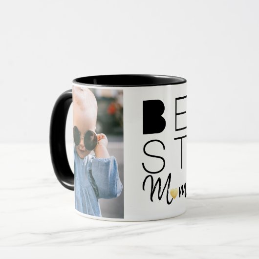 Beste moeder twee foto Mok (Voorkant links)
