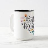 Beste moeder tweekleurige koffiemok (Voorkant links)