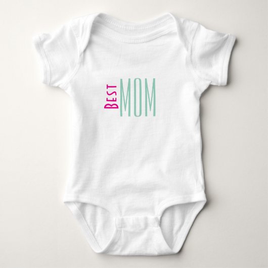 Beste moeder typografie Baby Bodysuit (Voorkant)