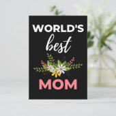 Beste Moeder van de Wereld Bedankkaart (Staand voorkant)