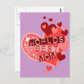 Beste moeder van de wereld briefkaart (Voorkant / Achterkant)