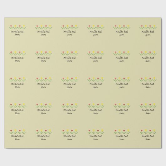 Beste moeder van de wereld cadeaupapier (Vlak)