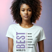 Beste Moeder van de Wereld Gepersonaliseerde Check T-shirt